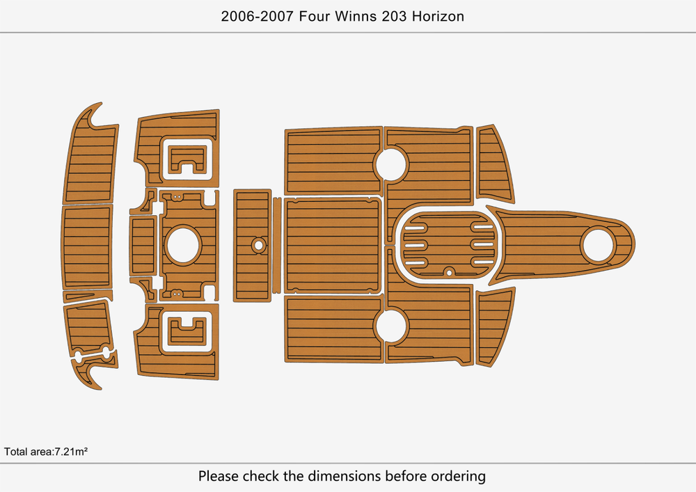 2006-2007 Four Winns 203 Horizon Marine teak deck EVA Foam Boat flooring