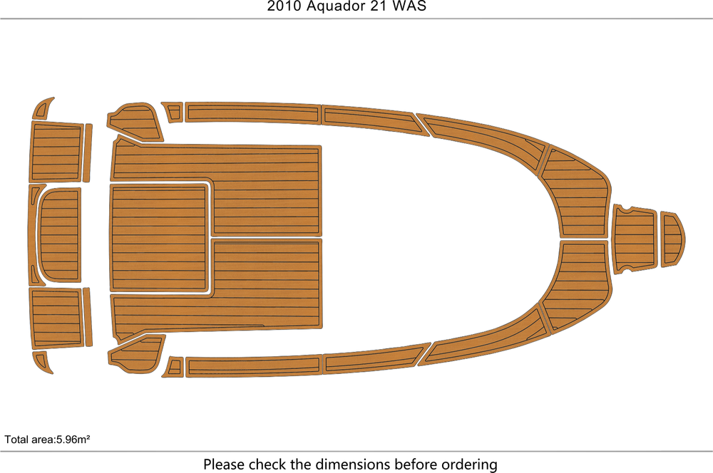 2010 Aquador 21 WAS Cockpit Swim platform bow 1/4"6mm EVA foam faux floor