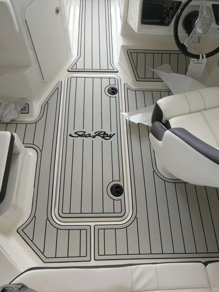 2015-2019 Sea Ray 190 SPX Outboard Anti-slip mat Custom EVA faux teak flooring