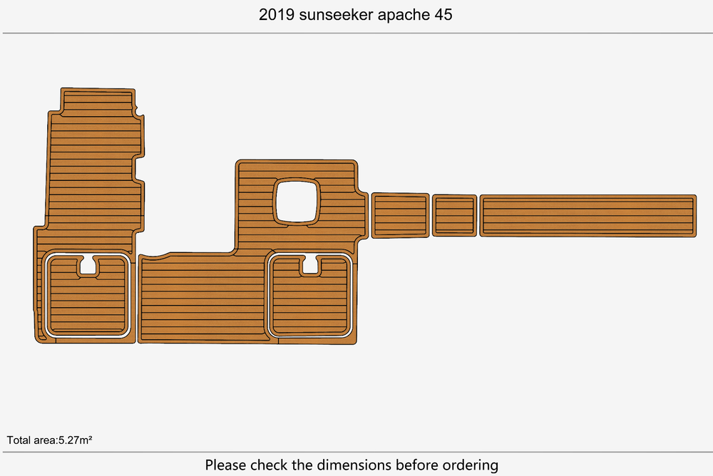 2019 Sunseeker Apache 45 Marine teak deck seadek EVA Foam Boat flooring