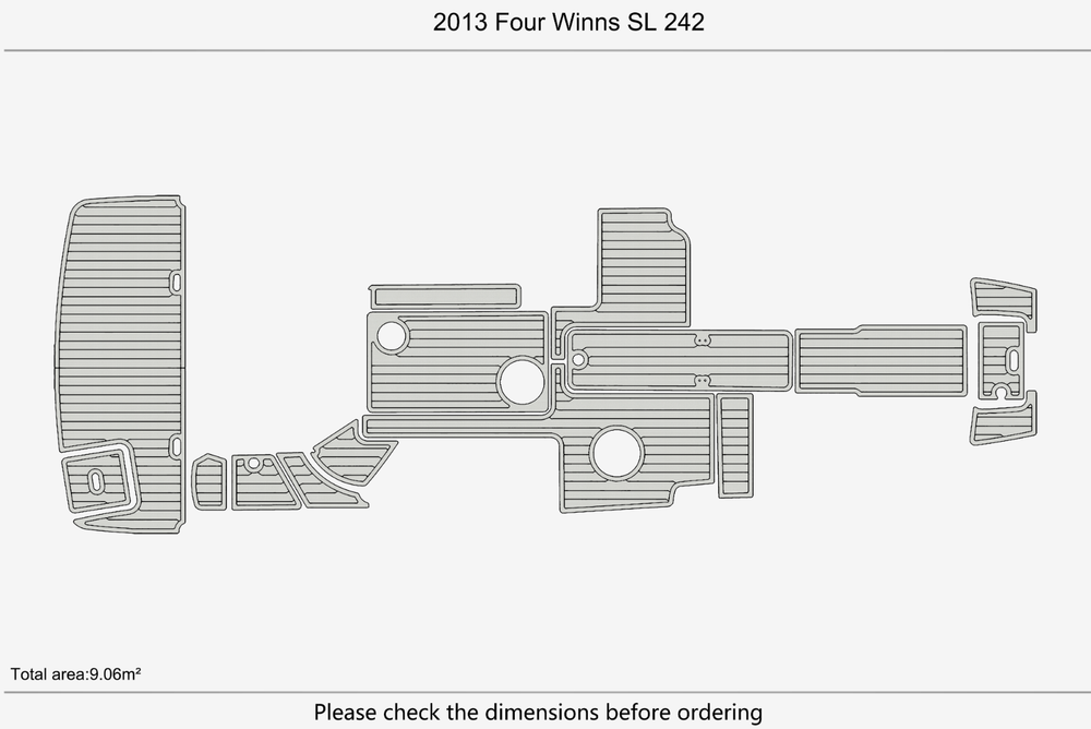 2013 Four Winns SL 242 Marine teak deck EVA Foam Boat flooring