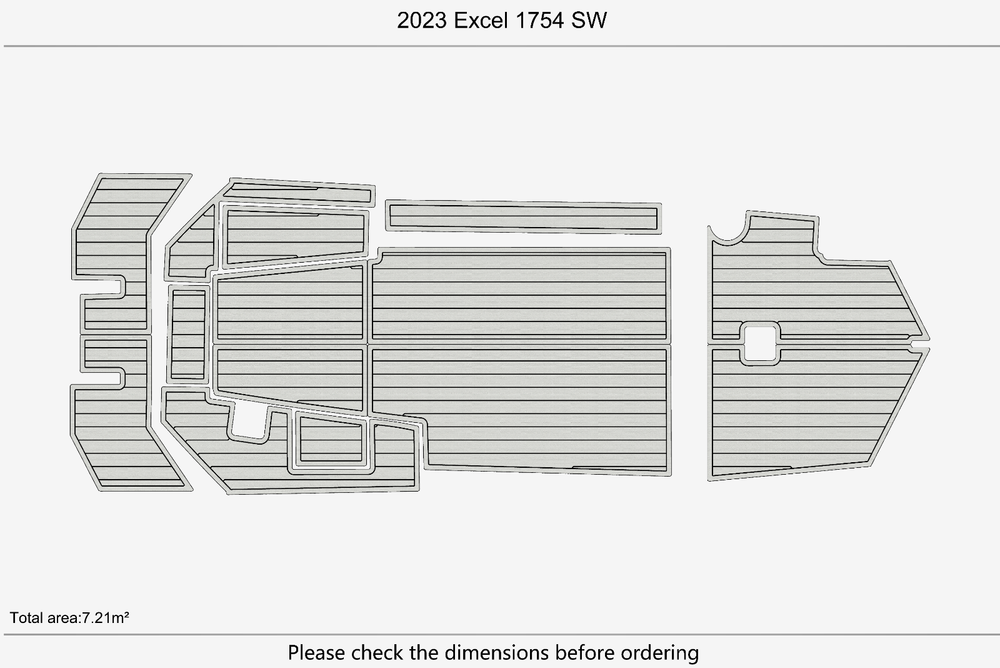 2023 Excel 1754 SW Marine teak deck EVA Foam Boat flooring