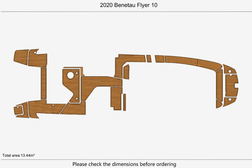 2020 Benetau Flyer 10 Anti-slip mat Custom EVA teak marine deck flooring