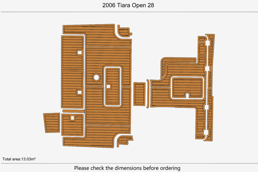 2006 Tiara Open 28 Marine teak deck seadek EVA Foam Boat flooring