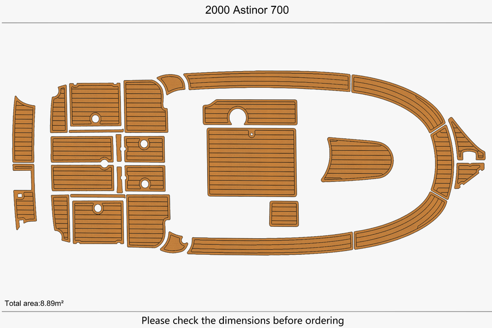 2000 Astinor 700 Marine teak deck seadek EVA Foam Boat flooring