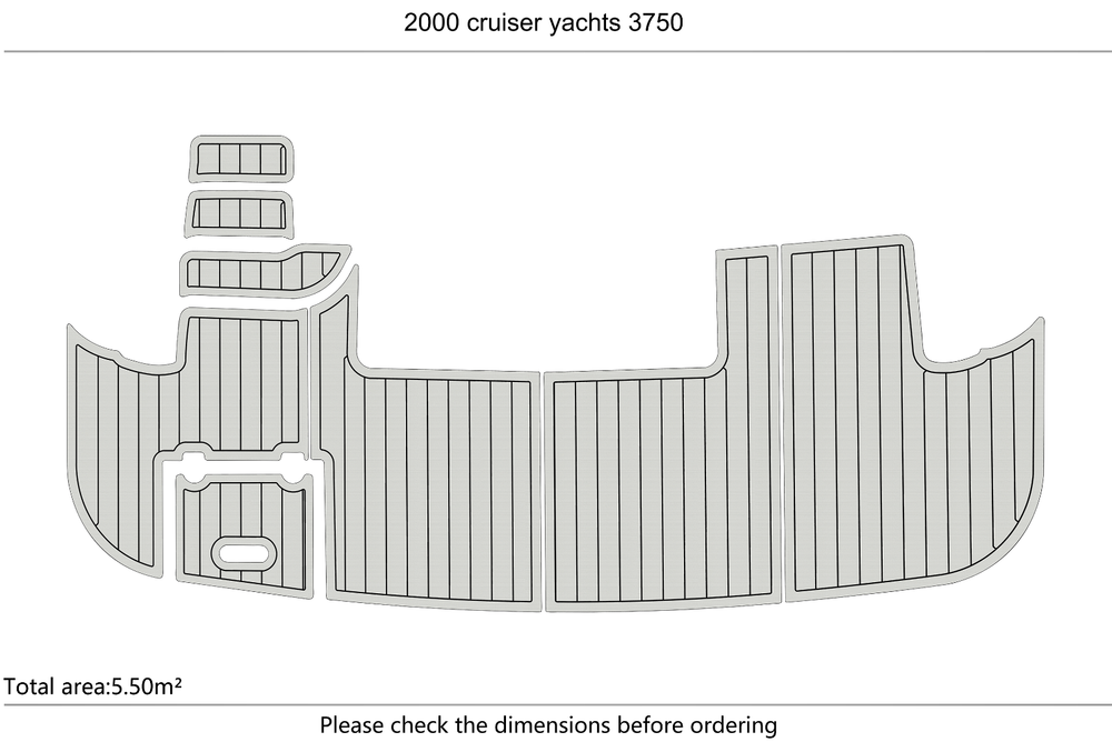 2000 cruiser yachts 3750 Anti-slip mat Custom EVA faux teak flooring