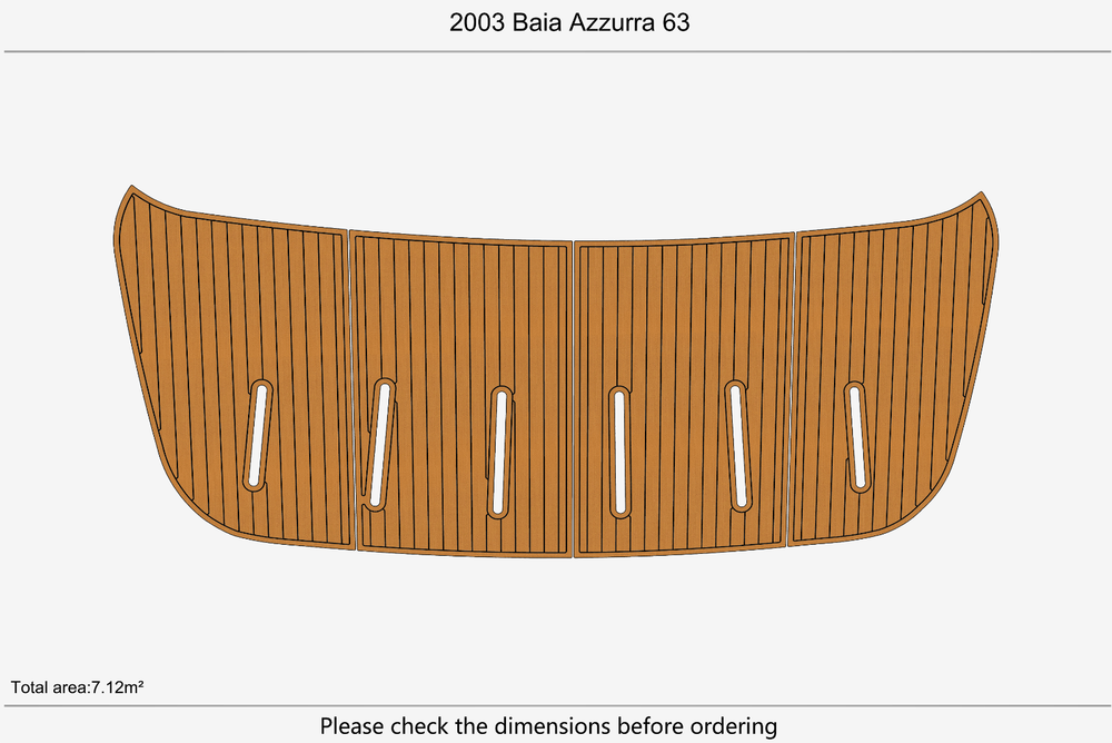2003 Baia Azzurra 63 Swim platform 1/4" 6mm EVA foam marine floor
