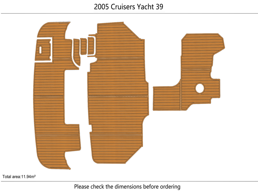 2005 Cruisers Yacht 39 Cockpit Swim platform 1/4"6mm EVA foam floor