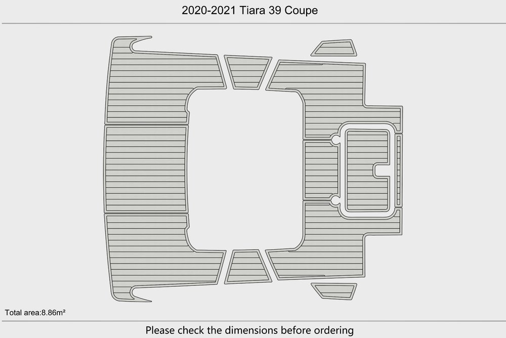 2020-2021 Tiara 39 Coupe Cockpit Swim platform 1/4"6mm EVA Foam faux mat floor