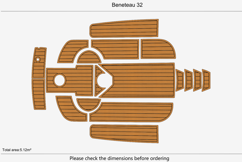 Beneteau 32 Anti-slip mat Custom EVA teak marine deck flooring