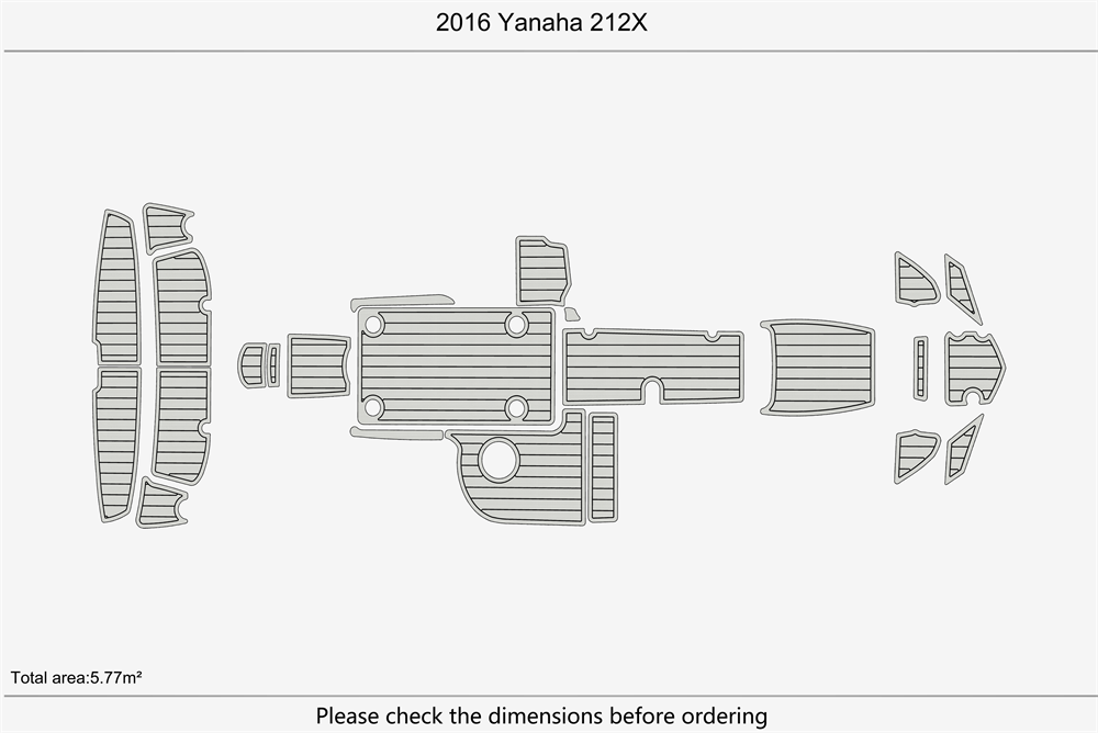2016 Yamaha 212X Marine teak deck seadek EVA Foam Boat flooring
