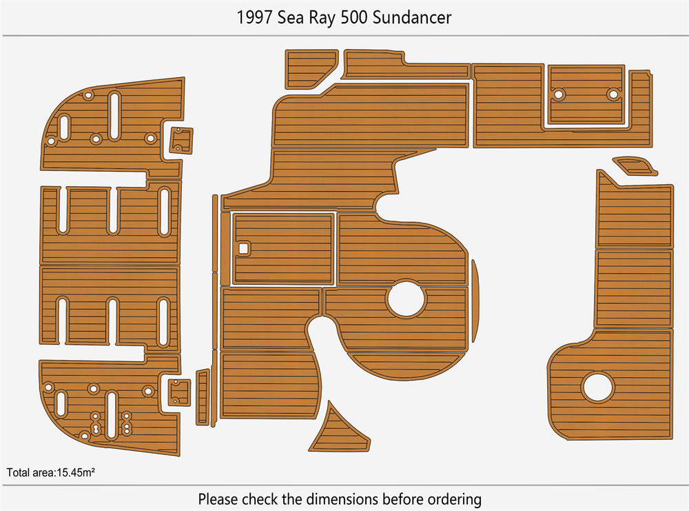 1997 Sea Ray 500 Sundancer Cockpit Swim platform 1/4"6mm EVA Foam FAUX floor