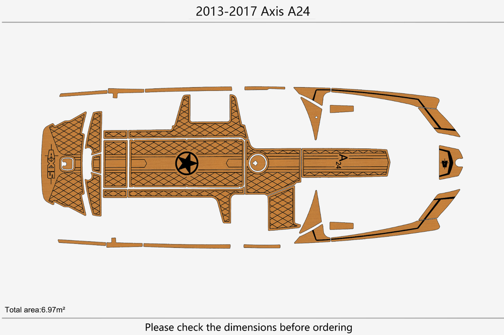 2013-2017 Axis A24 Marine teak deck EVA Foam Boat flooring