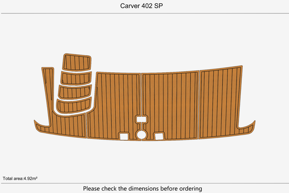 Carver 402 SP Swim platform 1/4"6mm EVA Foam carpet marine faux foam mat floor