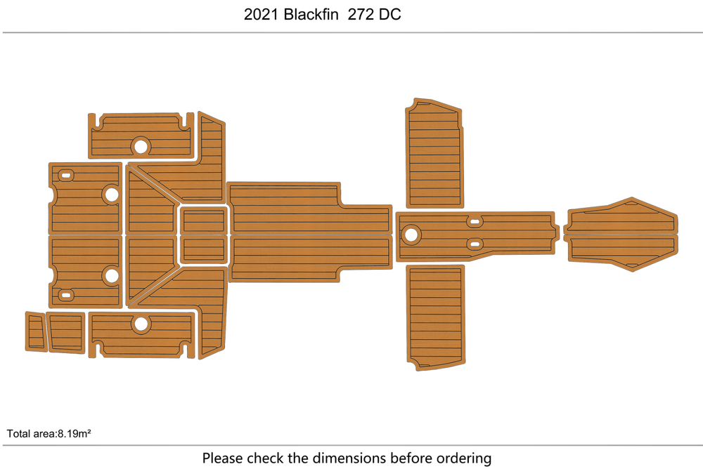 2021 Blackfin 272 DC Cockpit 1/4"6mm EVA foam floor