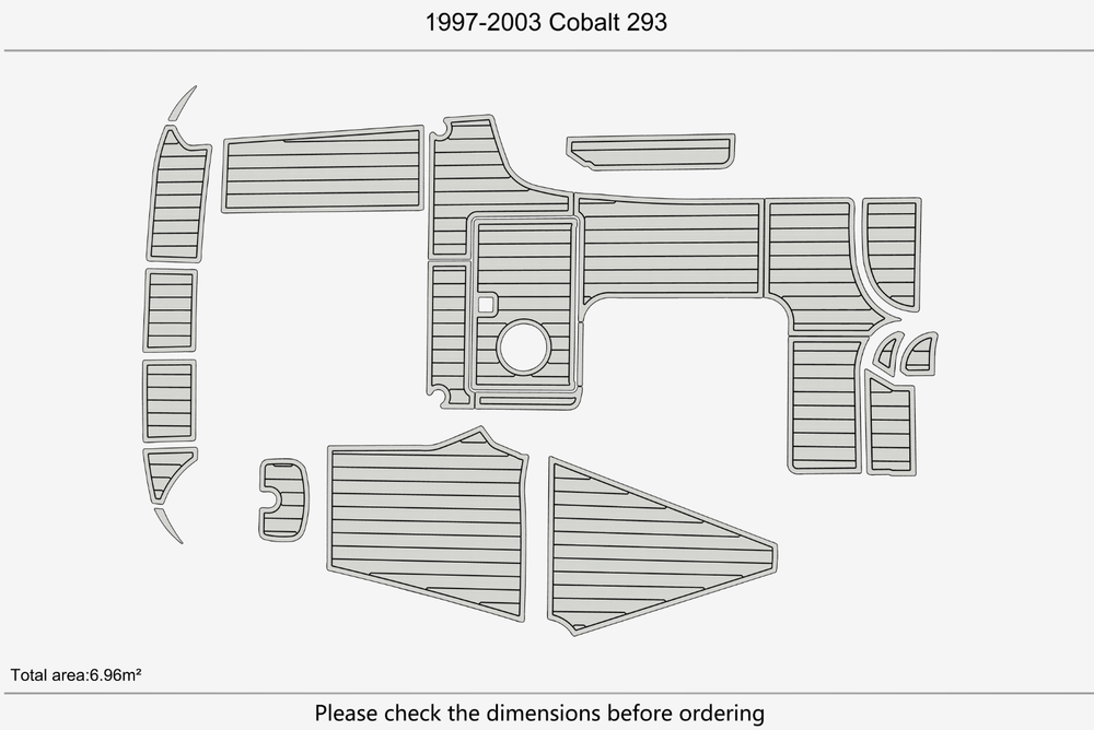 1997-2003 Cobalt 293 Cockpit Swim platform 1/4"6mm EVA Foam carpet marine floor