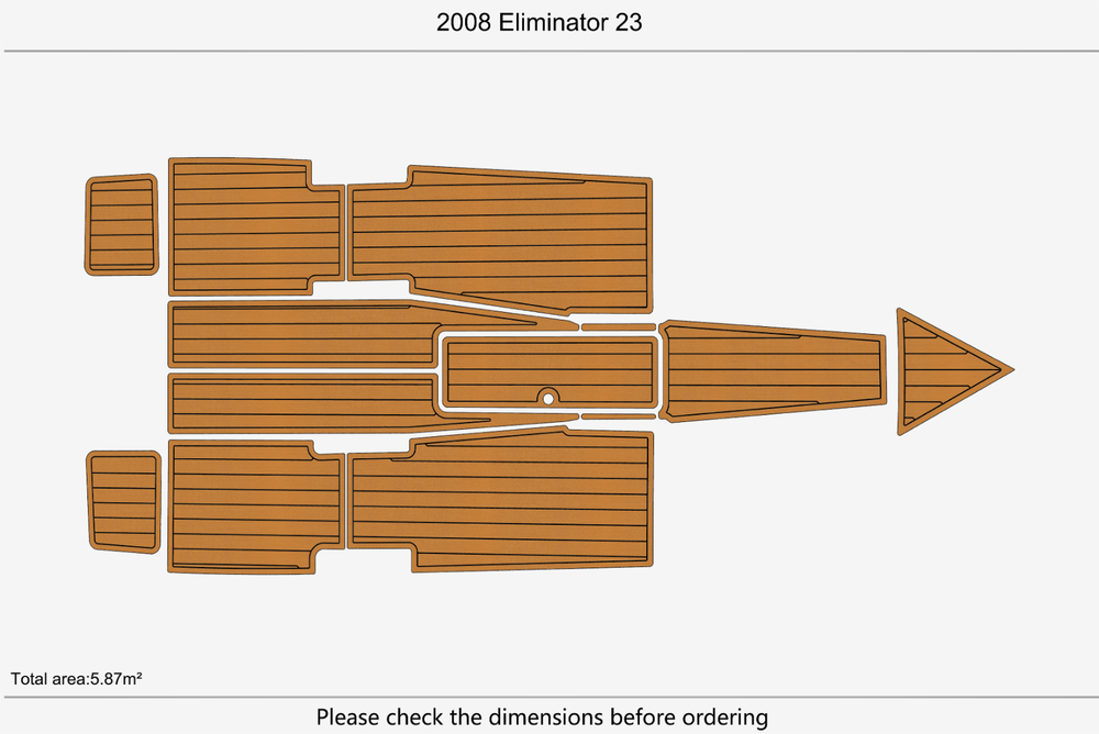 2008 Eliminator 23 Marine teak deck EVA Foam Boat flooring