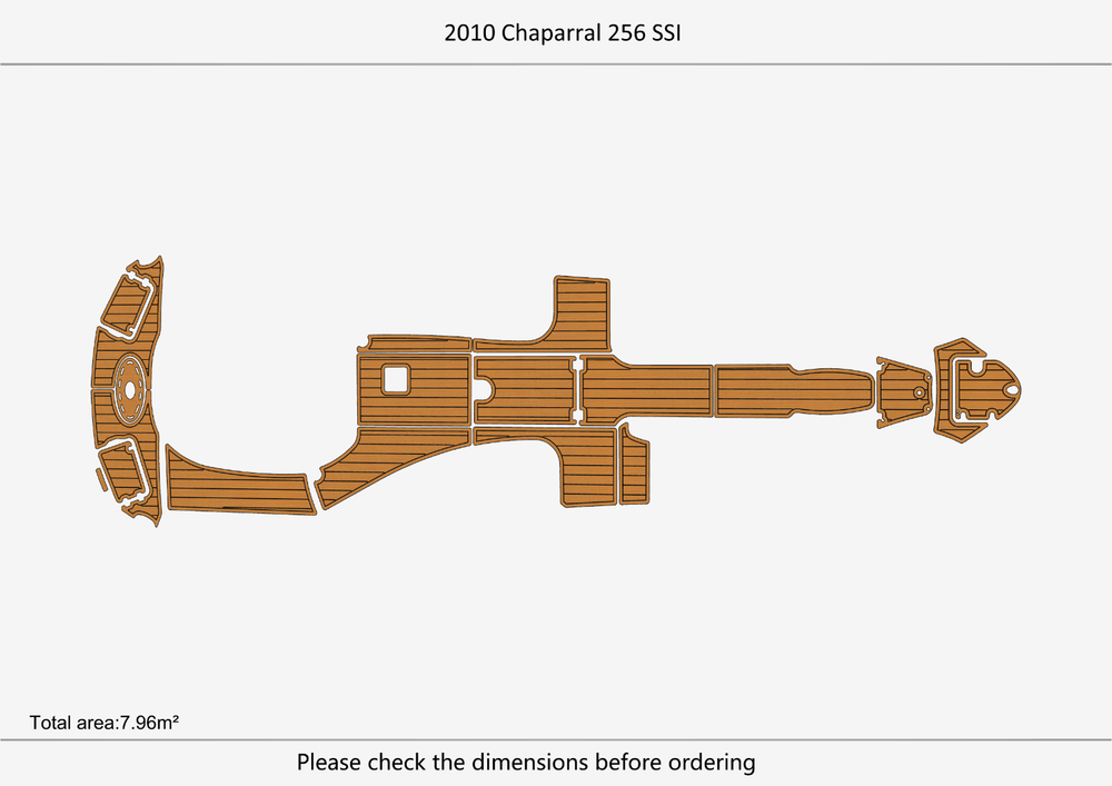 2010 Chaparral 256 SSI Anti-slip mat Custom EVA teak marine deck flooring