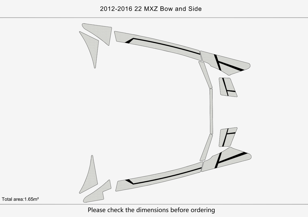 2012-2016 malibu 22 mxz Cockpit Swim platform 1/4"6mm EVA foam floor