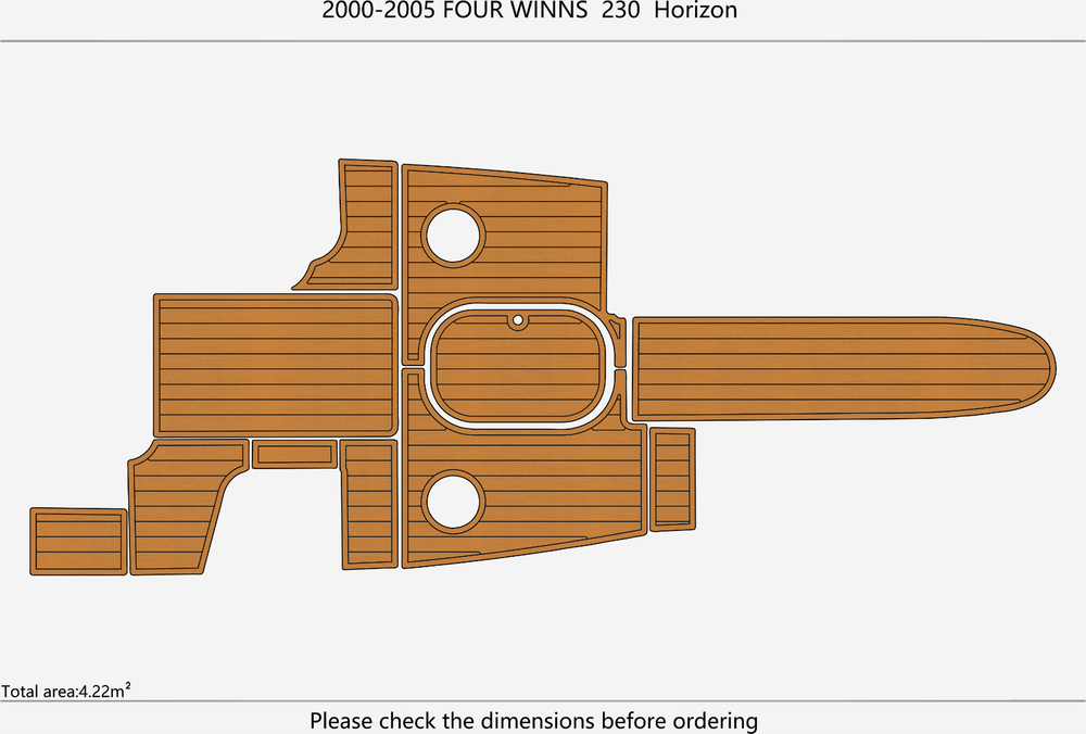 2001 FOUR WINNS HPRIZON 230 Cockpit 1/4"6mm EVA foam faux mat floor