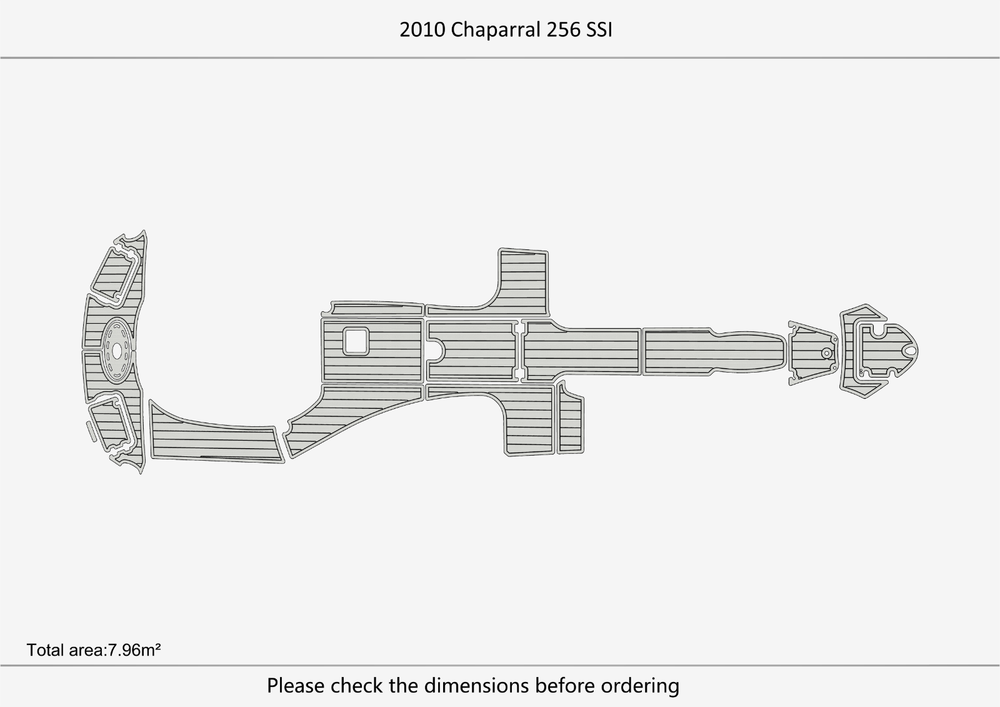 2010 Chaparral 256 SSI Anti-slip mat Custom EVA teak marine deck flooring