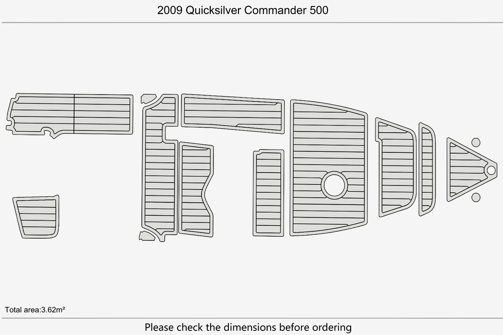 2009 Quicksilver Commander 500 Marine teak deck EVA Foam Boat flooring