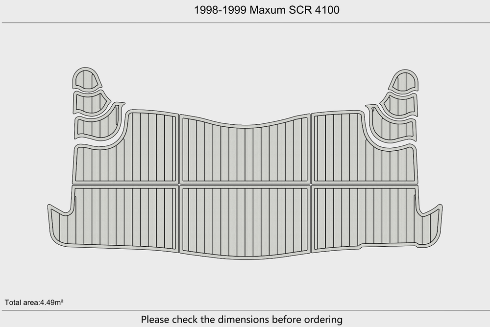 1998-1999 Maxum 4100 SCR Swim platform 1/4"6mm EVA Foam faux mat floor