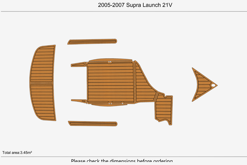 2005-2007 Supra Launch 21V Marine teak deck seadek EVA Foam Boat flooring