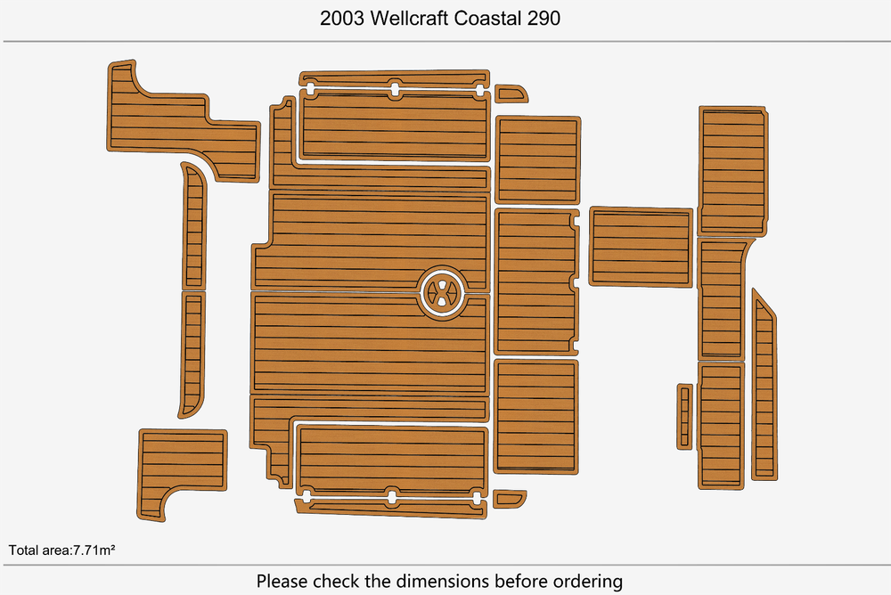 2003 Wellcraft 290 Coastal Cockpit Swim platform 1/4"6mm EVA Marin floor