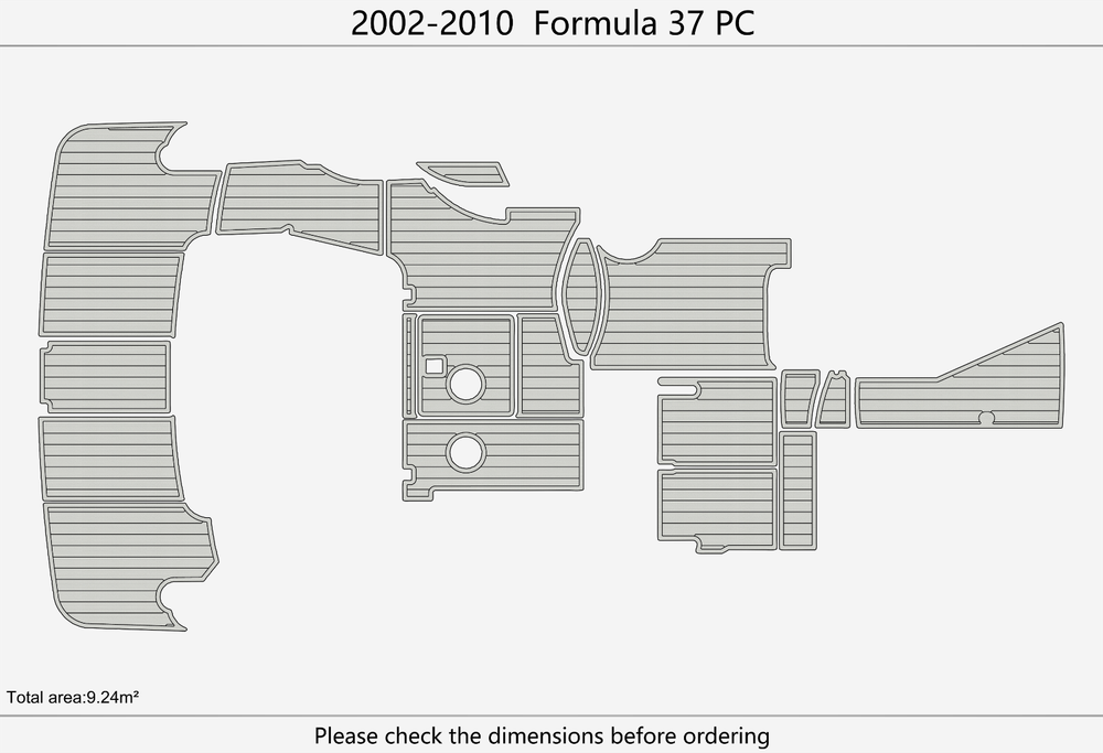 2002-2010 Formula 37 PC Cockpit Swim platform 1/4"6mm EVA foam faux mat floor