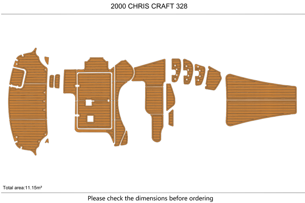 1998-2003 CHRIS CRAFT 328 Cockpit Swim platform 1/4"6mm EVA foam floor