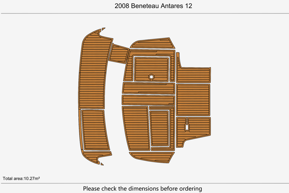 2008 Beneteau Antares 12 Anti-slip mat Custom EVA teak marine deck flooring