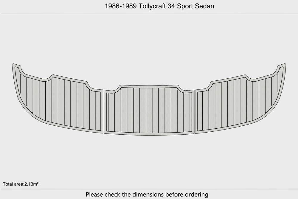 1986-1989 Tollycraft 34 Sport Seda Swim platform 1/4"6mm EVA Foam floor