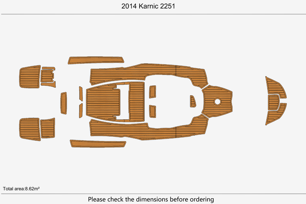 2014 Karnic 2251 Marine teak deck EVA Foam Boat flooring