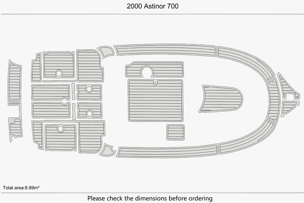 2000 Astinor 700 Marine teak deck seadek EVA Foam Boat flooring