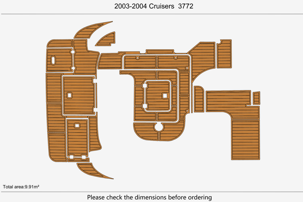 2003-2004 Cruisers 3772 Cockpit Swim platform 1/4"6mm EVA Foam carpet faux floor