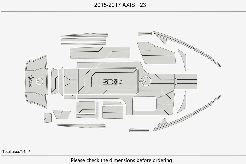 2015-2017 AXIS T23 Cockpit Swim platform 1/4" 6mm EVA faux faom teak mat floor