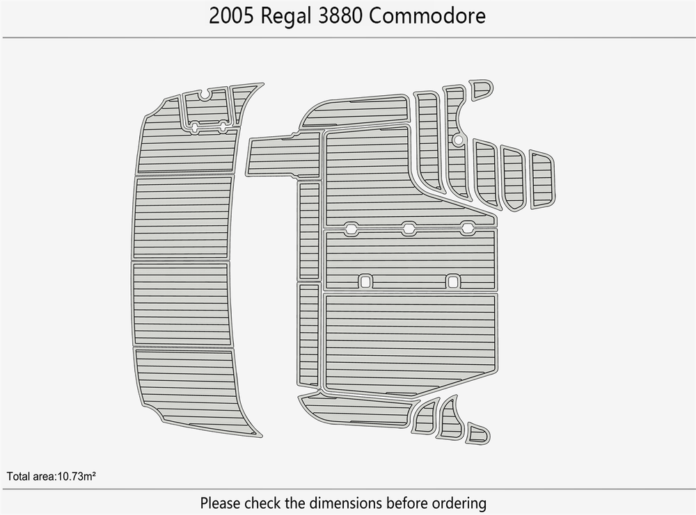 2005 Regal 3880 Commodore Marine teak deck seadek EVA Foam Boat flooring