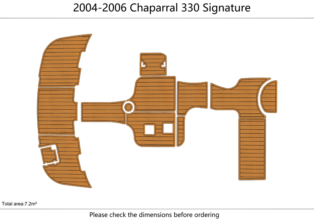 2004-2006 Chaparral 330 Signature Cockpit Swim platform 1/4"6mm EVA foam Floor
