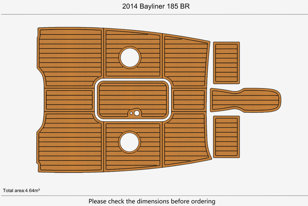 2014 Bayliner 185 BR Anti-slip mat Custom EVA marine deck flooring