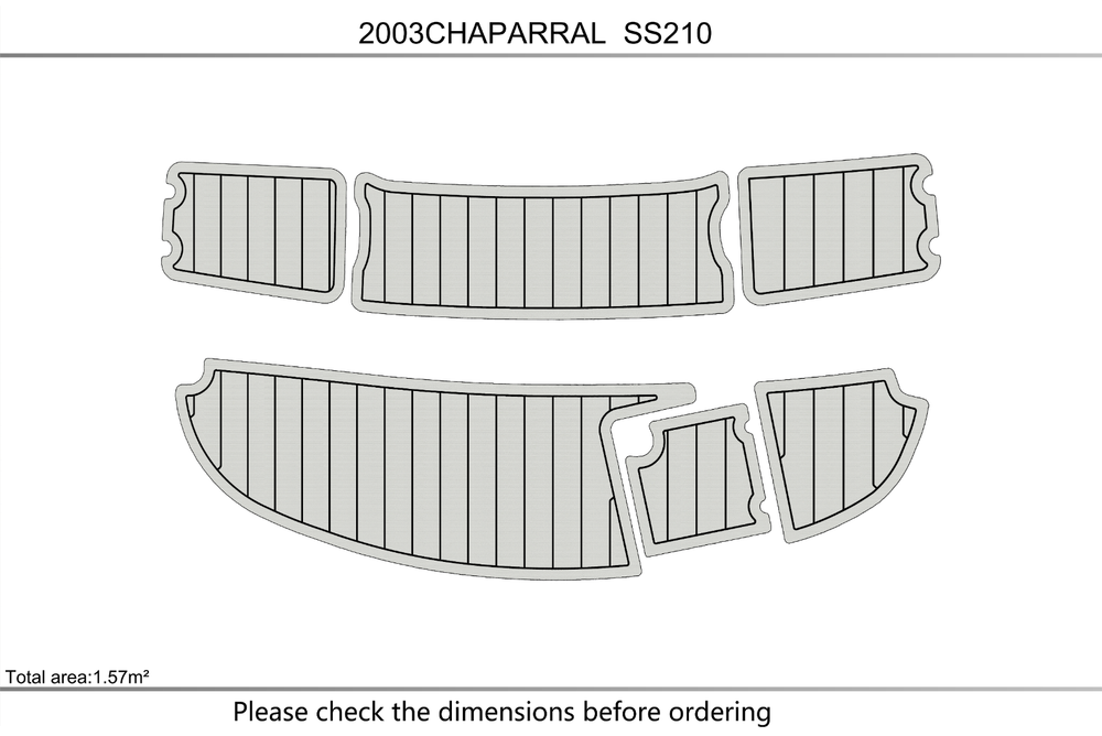 2003 CHAPRRAL 210 SS Swim platform 1/4"6mm EVA foam faux mat floor