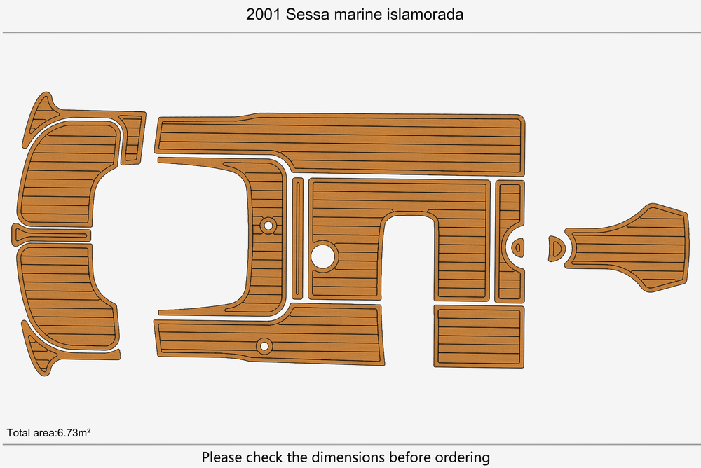 2001 Sessa Marine Islamorada Marine teak deck seadek EVA Foam Boat flooring