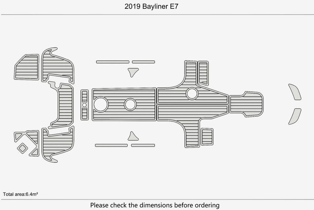 2019 Bayliner E7 Anti-slip mat Custom EVA marine deck flooring