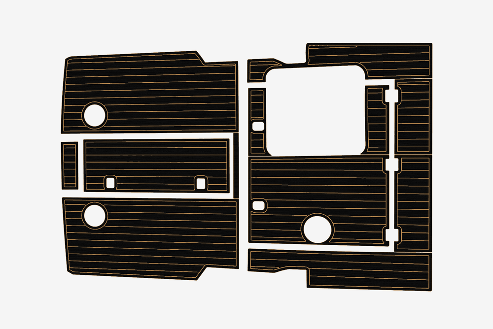 2003-2004 Albemarle 268 Express Fisherman Cockpit Pads 1/4" 6mm EVA deck floor
