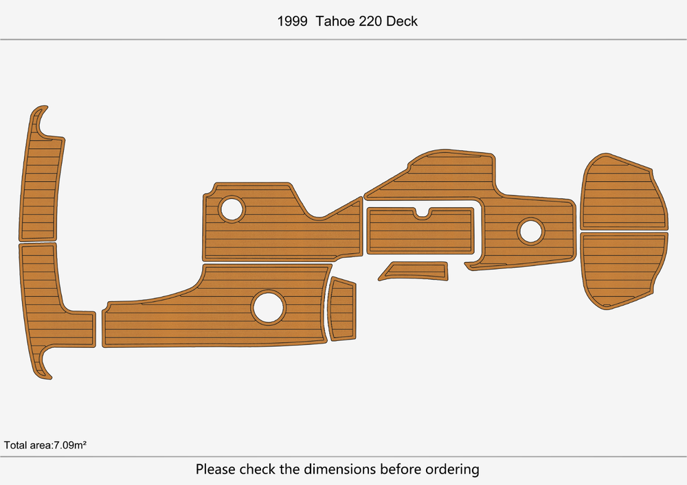 1999 TAHOE 220 DECK Cockpit 1/4"6mm EVA foam faux MAT floor
