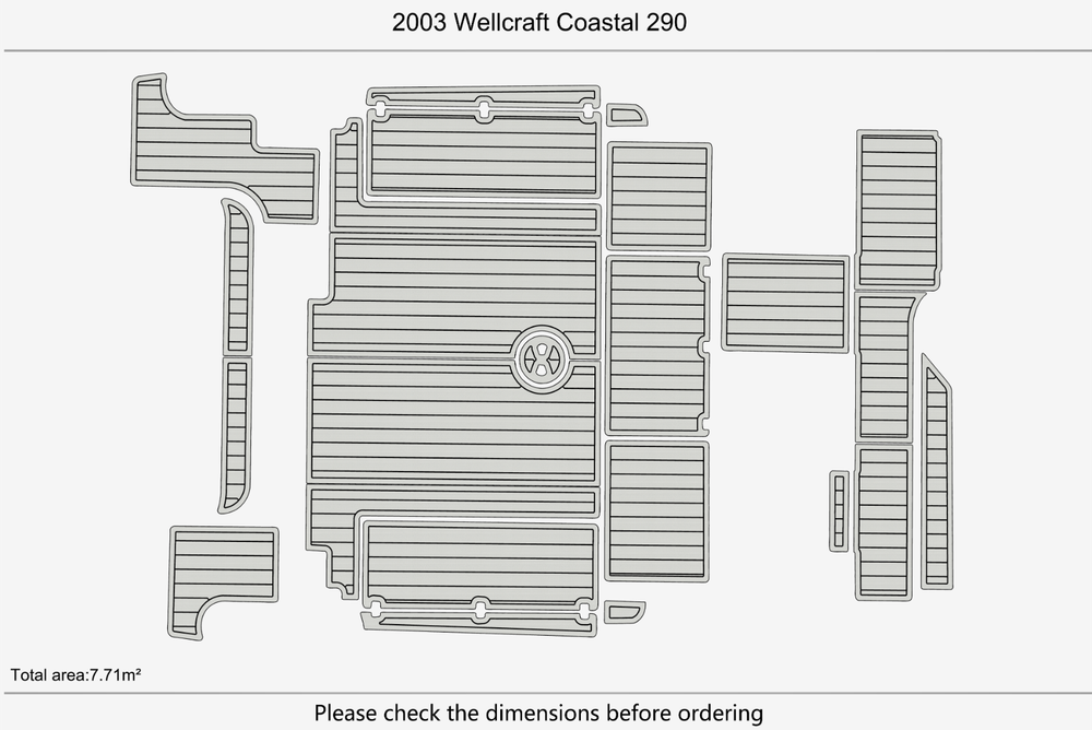 2003 Wellcraft 290 Coastal Cockpit Swim platform 1/4"6mm EVA Marin floor