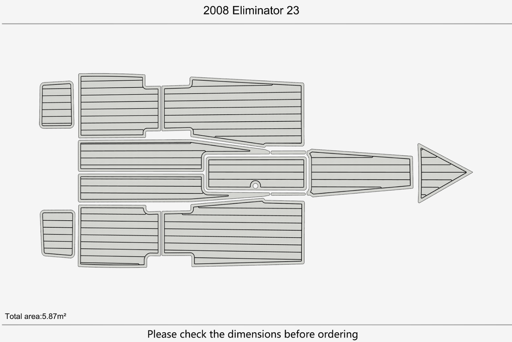 2008 Eliminator 23 Marine teak deck EVA Foam Boat flooring