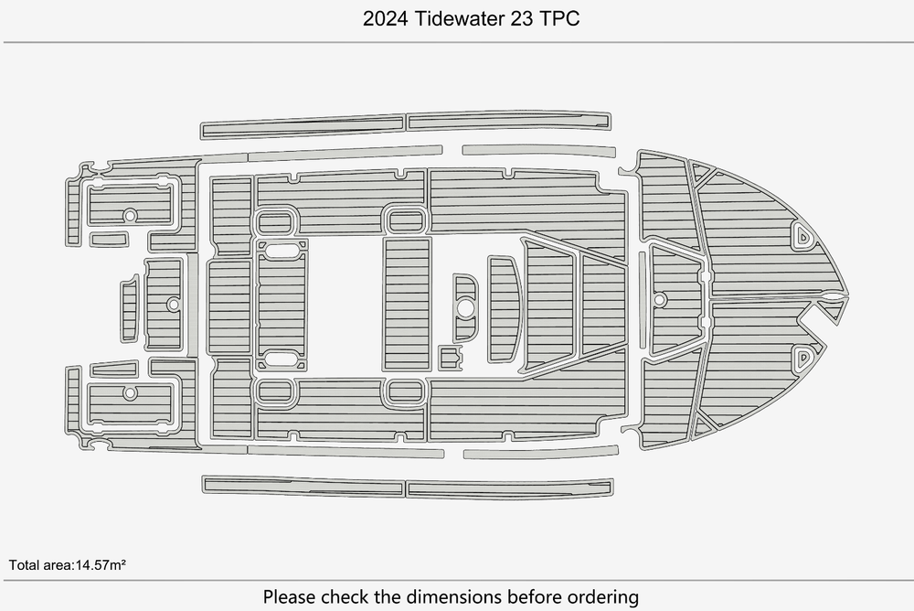 2024 Tidewater 23 TPC Marine teak deck seadek EVA Foam Boat flooring