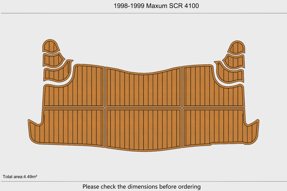 1998-1999 Maxum 4100 SCR Swim platform 1/4"6mm EVA Foam faux mat floor