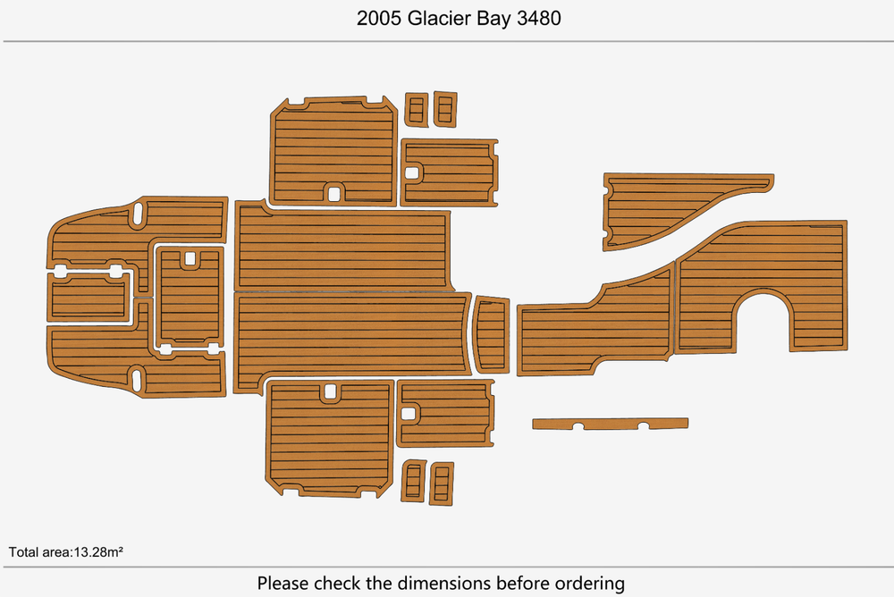 2005 Glacier Bay 3480 Cockpit 1/4"6mm EVA Foam carpet marine floor